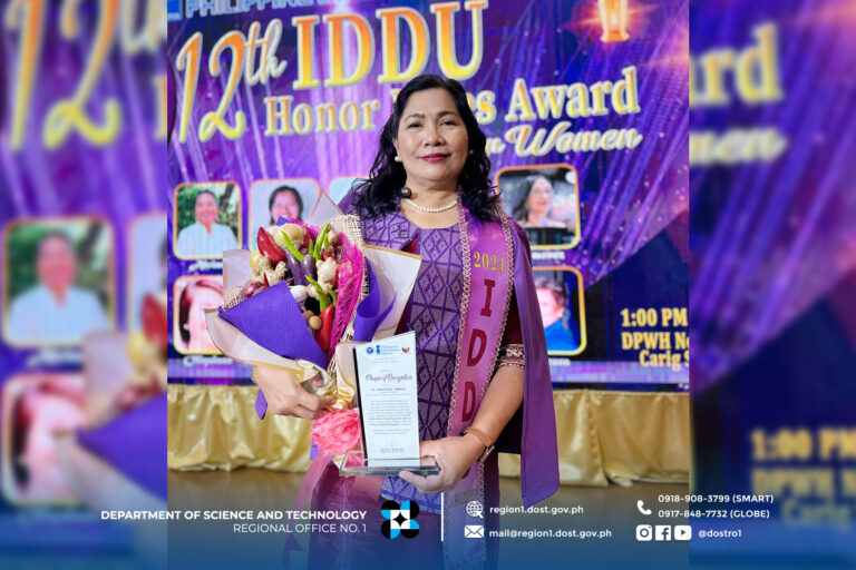 DOST lauds Region 1 director For ‘Iddu’ Honor Role Award