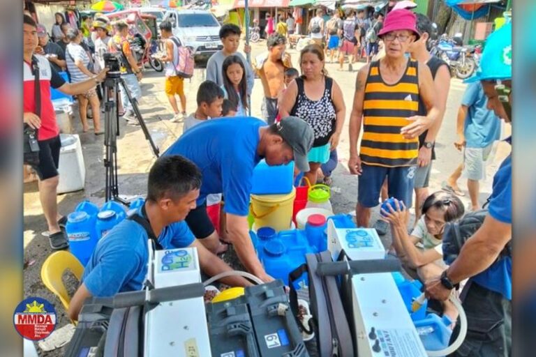 MMDA purifies over 5k gallons of water for storm-hit families in Bicol