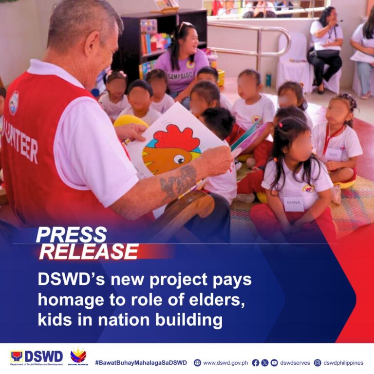 DSWD’s new project pays homage to role of elders, kids in nation building