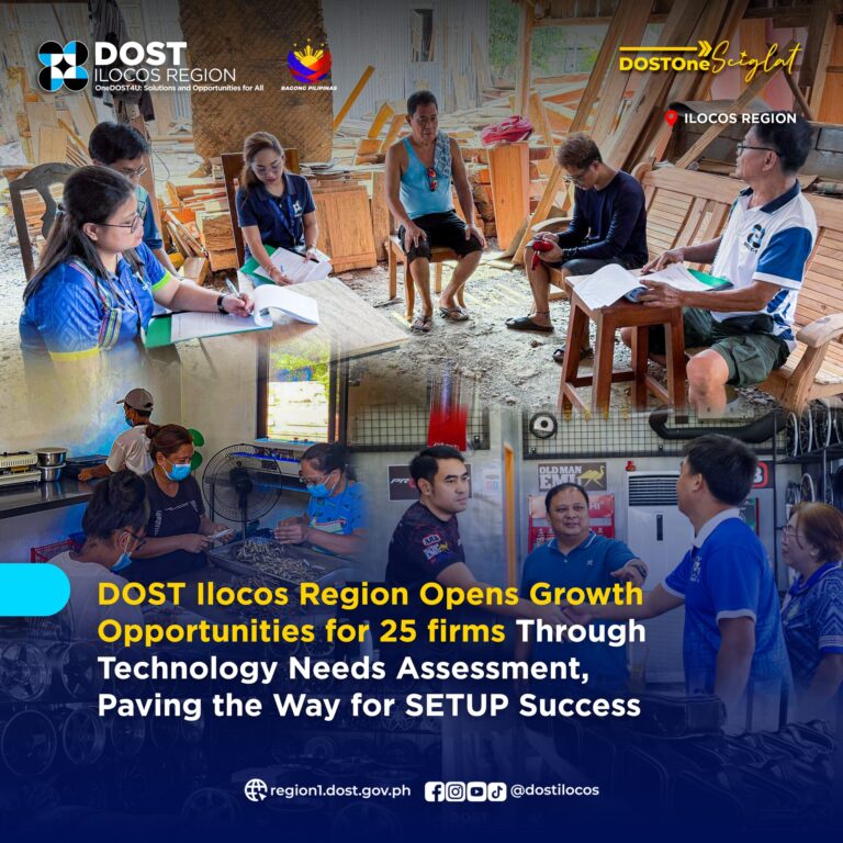 DOST Ilocos Region Opens Growth Opportunities for 25 firms Through Technology Needs Assessment, Paving the Way for SETUP Success.